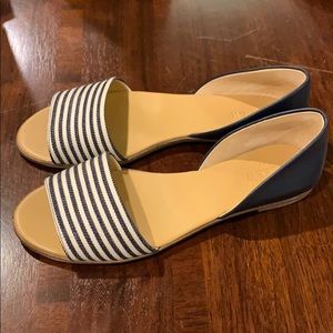 J Crew outlet sandals navy blue